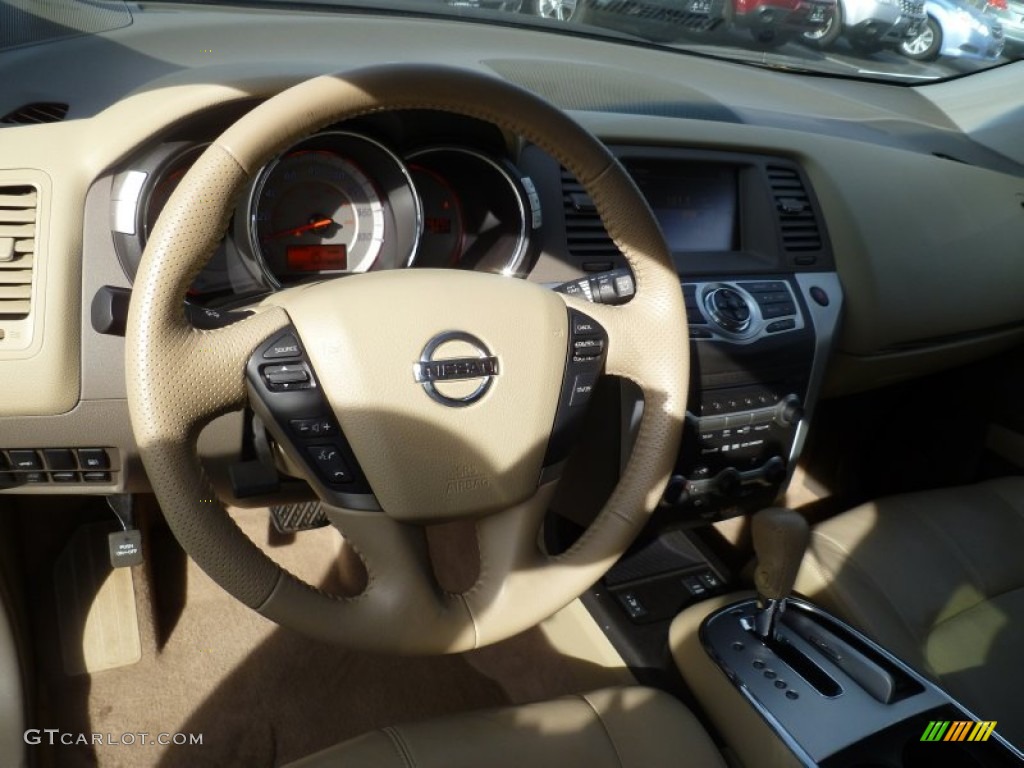 2009 Murano SL AWD - Glacier Pearl / Beige photo #15