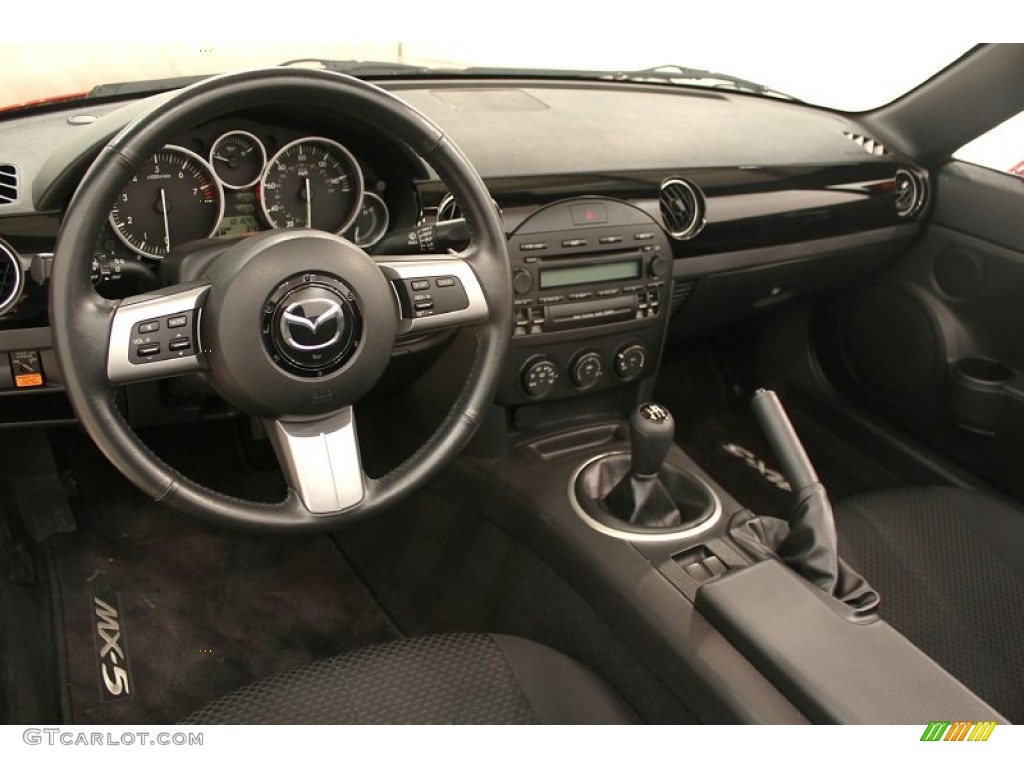 2008 Mazda MX-5 Miata Sport Roadster Black Dashboard Photo #62218667