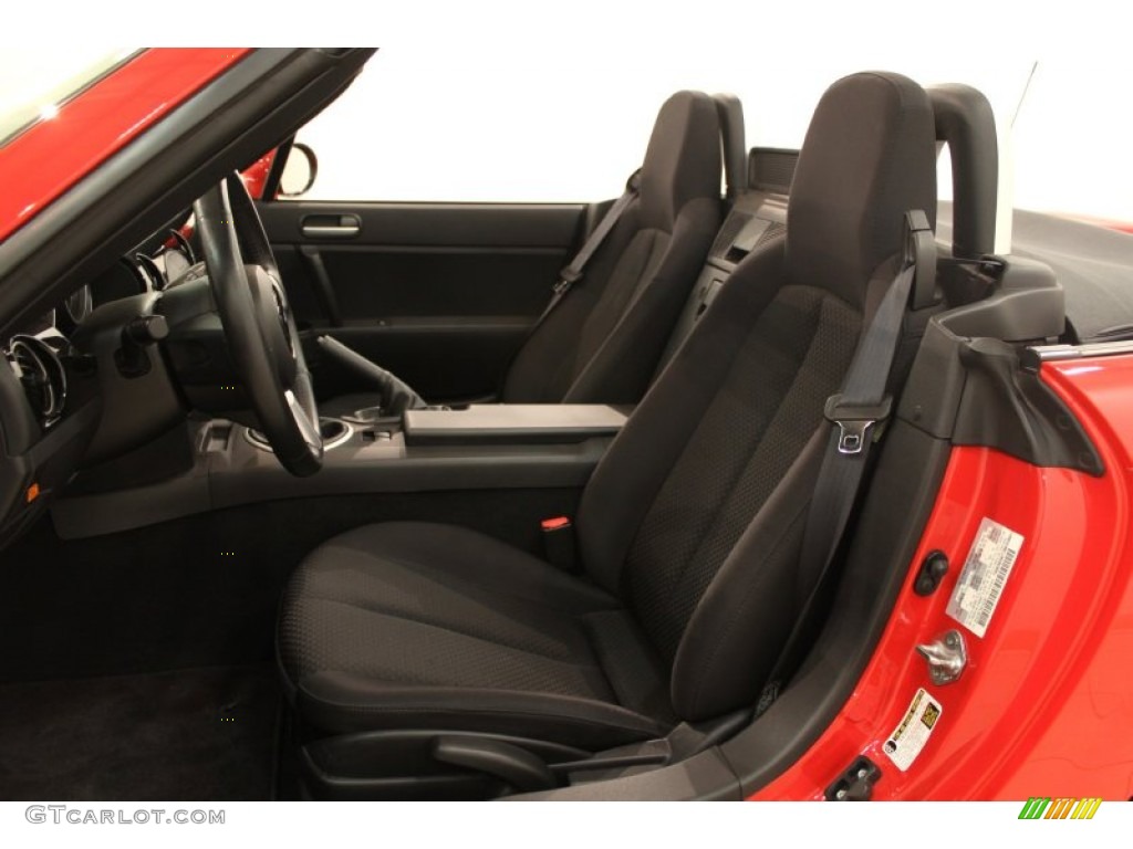 Black Interior 2008 Mazda MX-5 Miata Sport Roadster Photo #62218707
