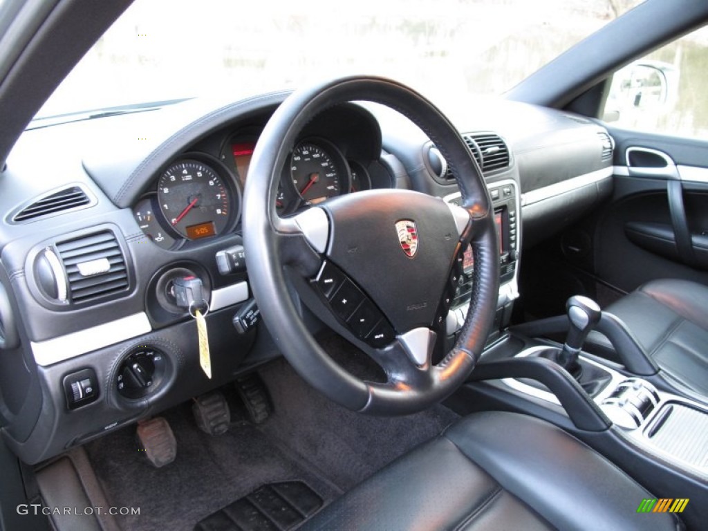 2008 Porsche Cayenne Tiptronic Black Steering Wheel Photo #62219033