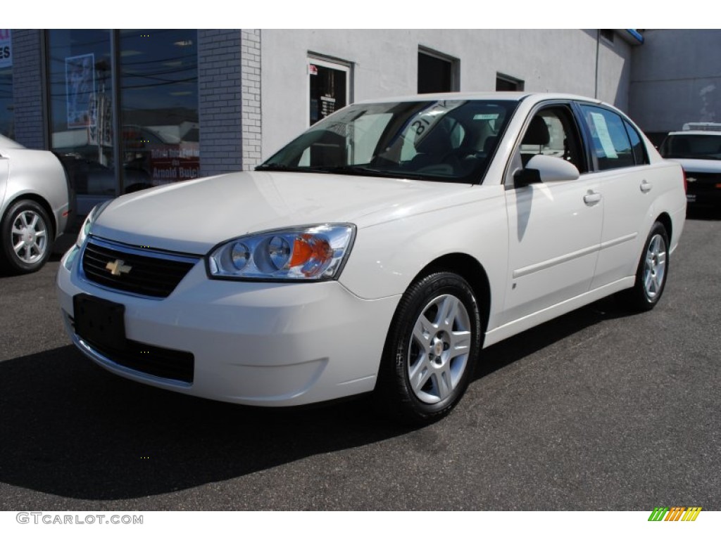 2007 Malibu LT Sedan - White / Titanium Gray photo #1