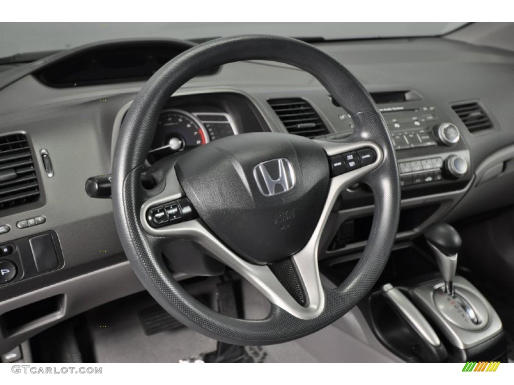 2009 Honda Civic EX Coupe Gray Steering Wheel Photo #62219716