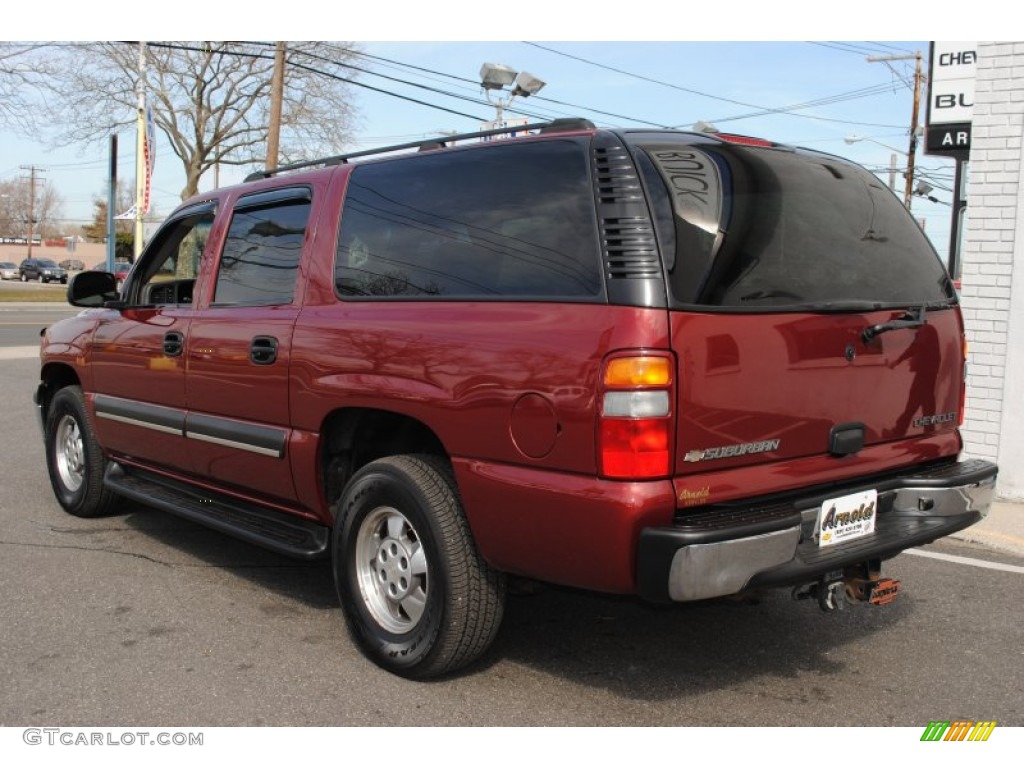 2003 Suburban 1500 LS 4x4 - Redfire Metallic / Gray/Dark Charcoal photo #4