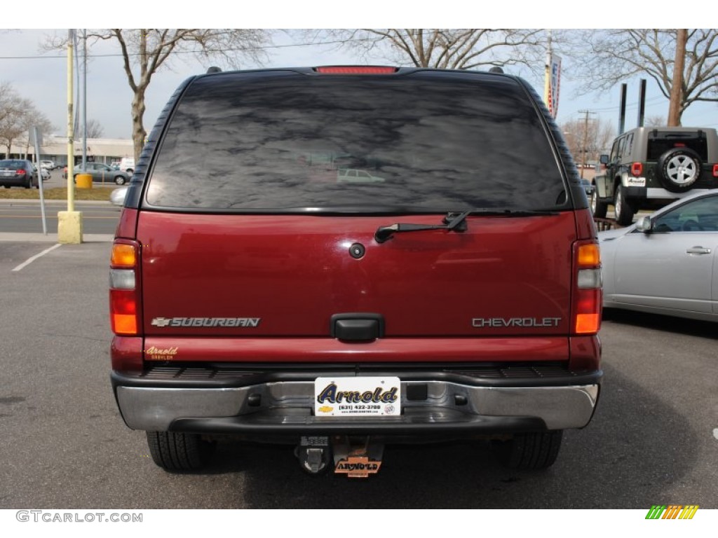 2003 Suburban 1500 LS 4x4 - Redfire Metallic / Gray/Dark Charcoal photo #5