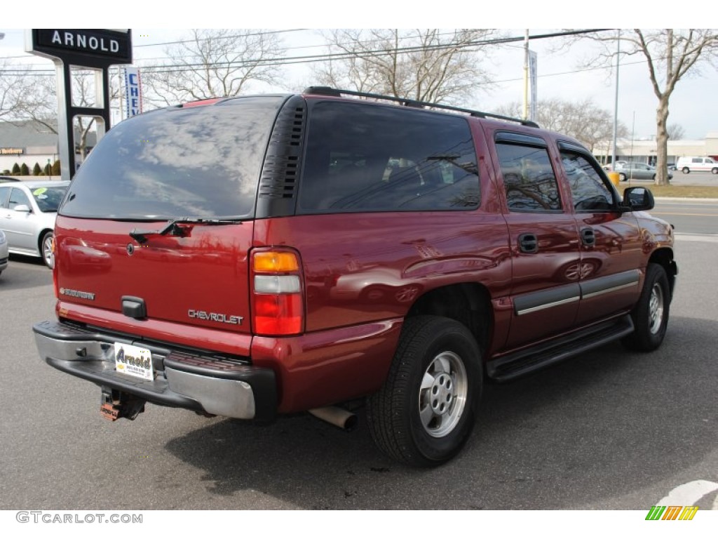 2003 Suburban 1500 LS 4x4 - Redfire Metallic / Gray/Dark Charcoal photo #6