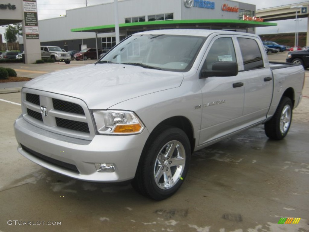 2012 Ram 1500 Express Crew Cab - Bright Silver Metallic / Dark Slate Gray/Medium Graystone photo #1