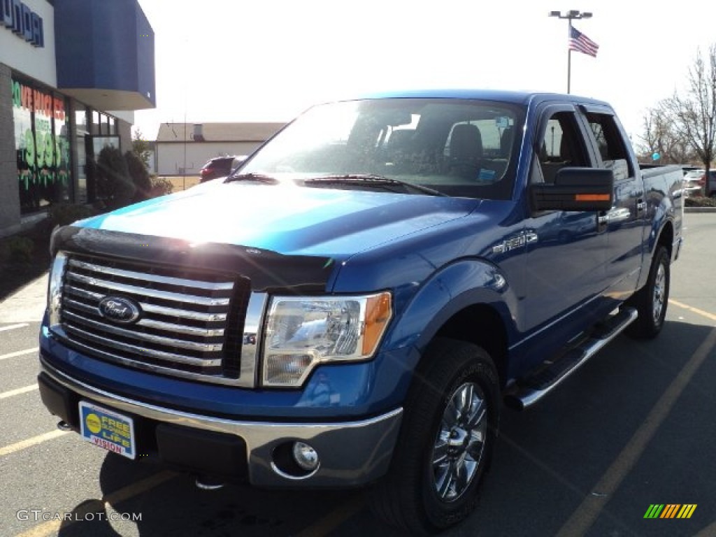 2010 F150 XLT SuperCrew 4x4 - Blue Flame Metallic / Medium Stone photo #1