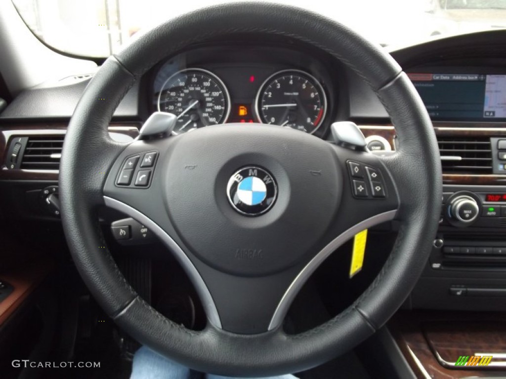2008 BMW 3 Series 335i Sedan Terra Dakota Leather Steering Wheel Photo #62225452