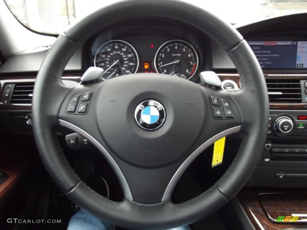 2008 BMW 3 Series 335i Sedan Terra Dakota Leather Steering Wheel Photo #62225470