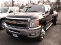 2012 Black Chevrolet Silverado 3500HD LTZ Crew Cab Dually  photo #1