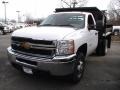 2012 Summit White Chevrolet Silverado 3500HD WT Regular Cab 4x4 Dump Truck  photo #1