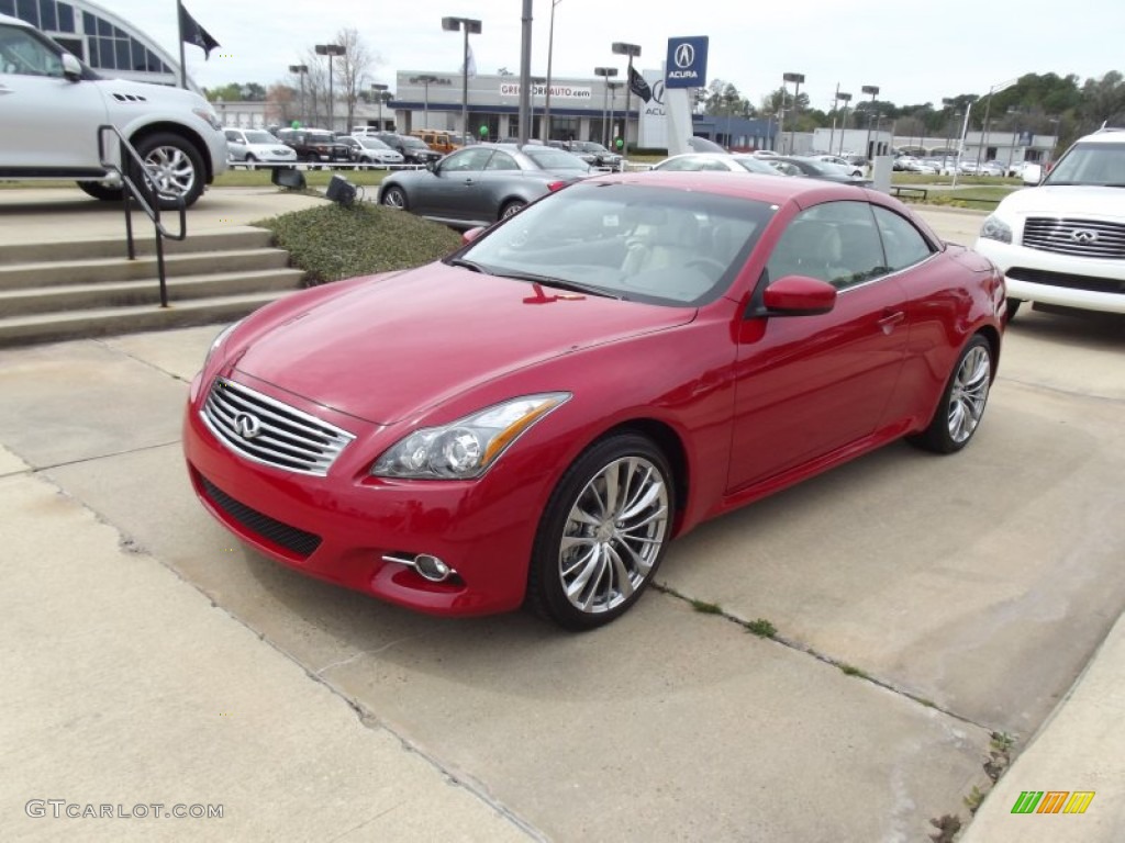 2012 G 37 Convertible - Vibrant Red / Wheat photo #1