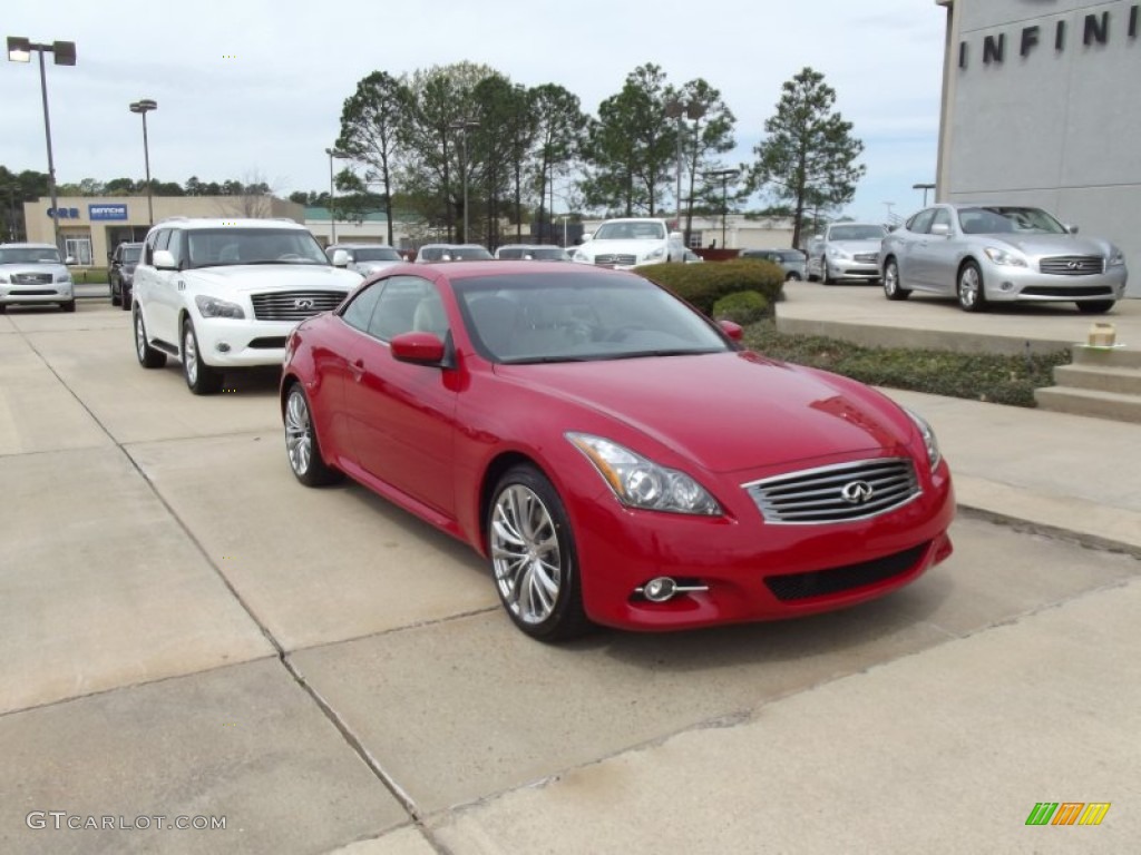2012 G 37 Convertible - Vibrant Red / Wheat photo #2