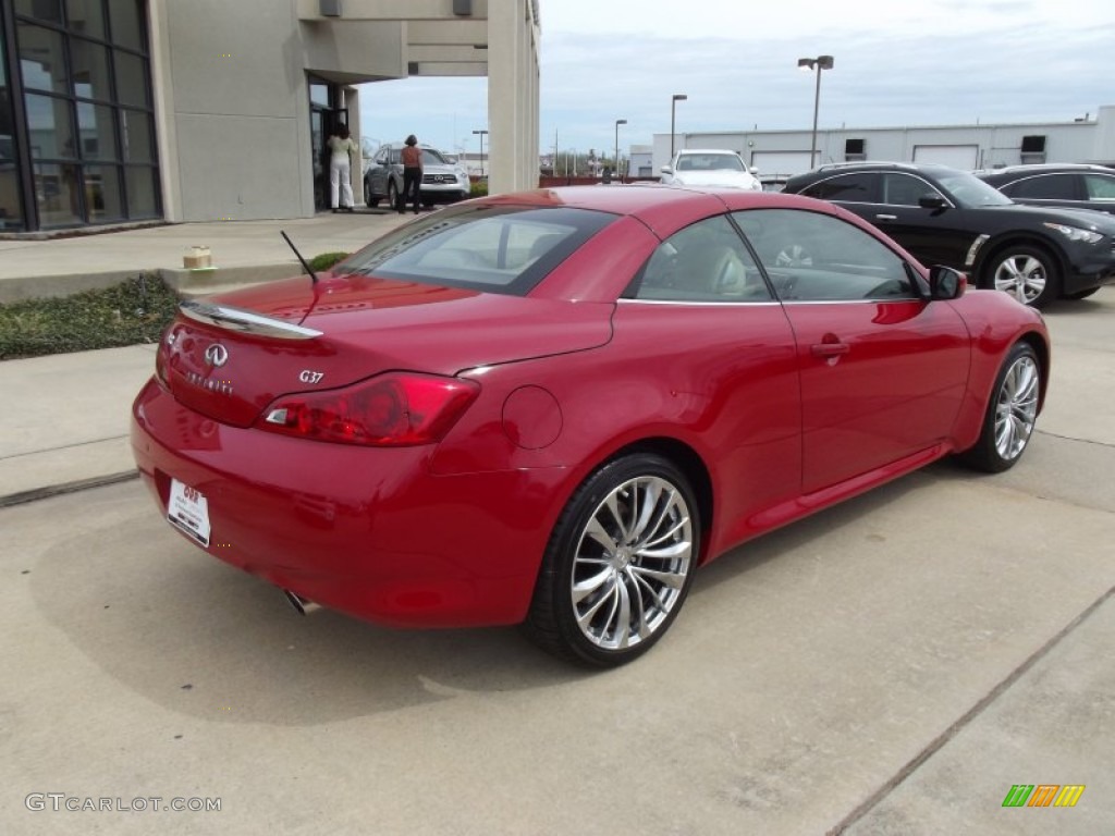 2012 G 37 Convertible - Vibrant Red / Wheat photo #3