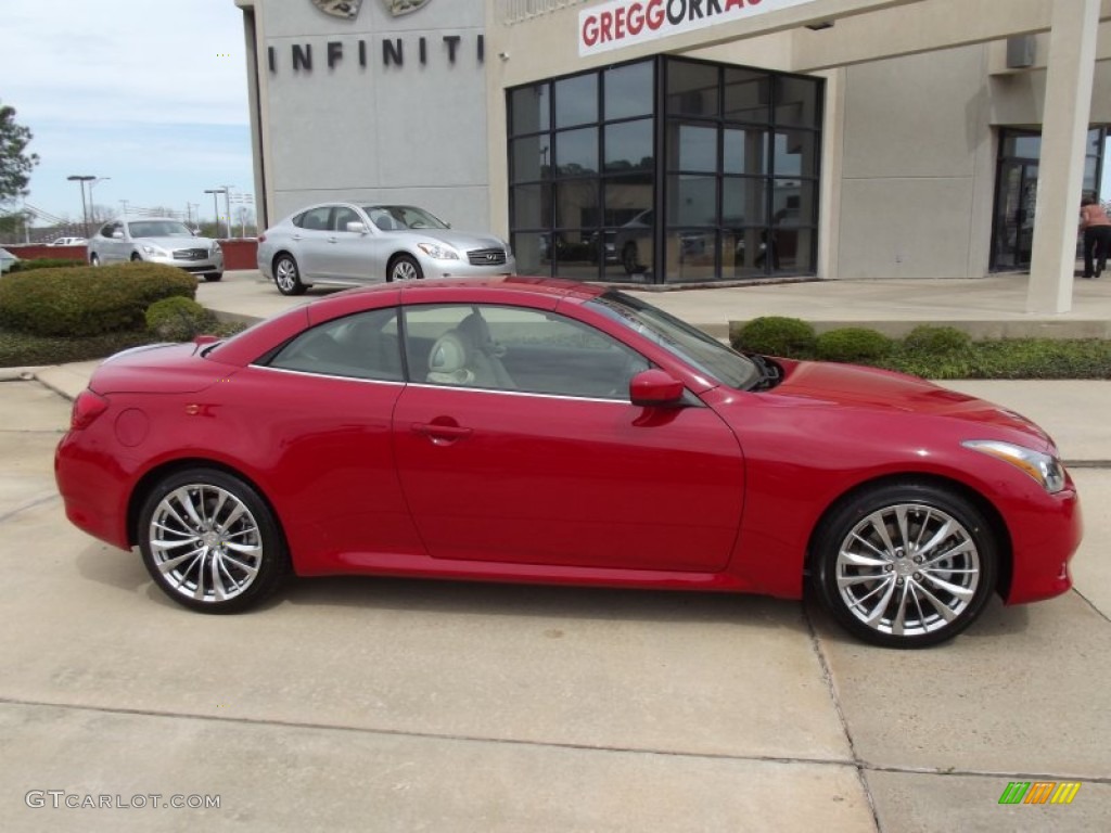 2012 G 37 Convertible - Vibrant Red / Wheat photo #6