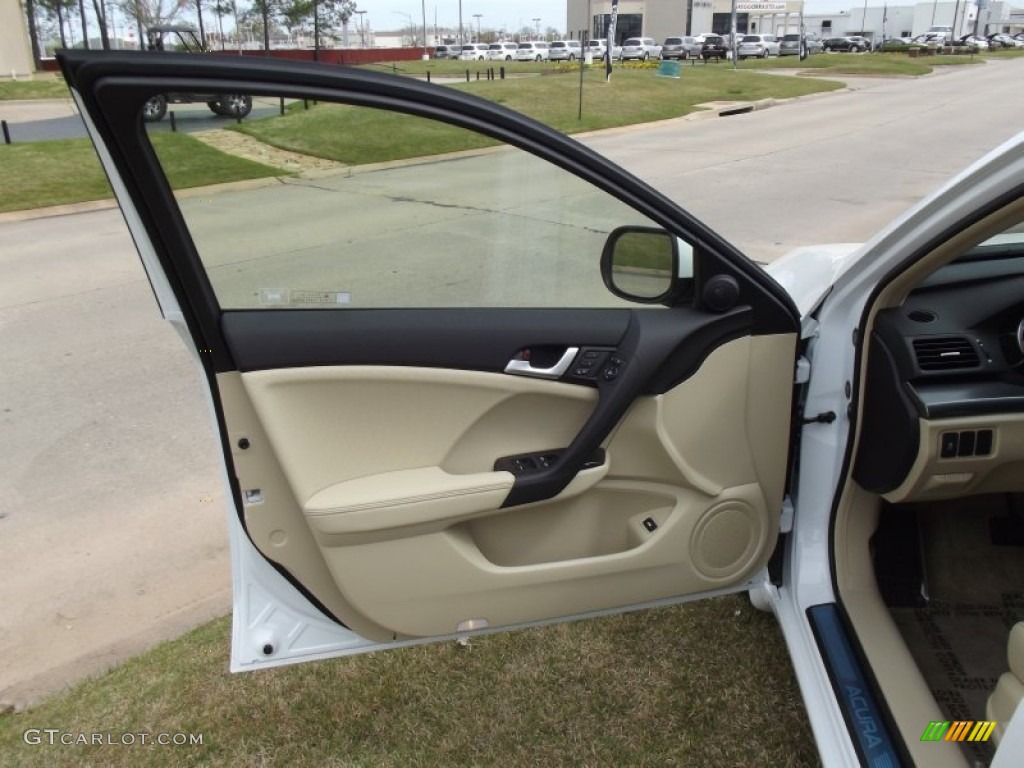 2012 Acura TSX Sedan Parchment Door Panel Photo #62227143