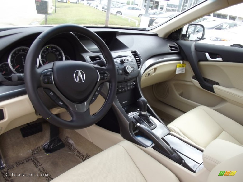 2012 Acura TSX Sedan Parchment Dashboard Photo #62227168