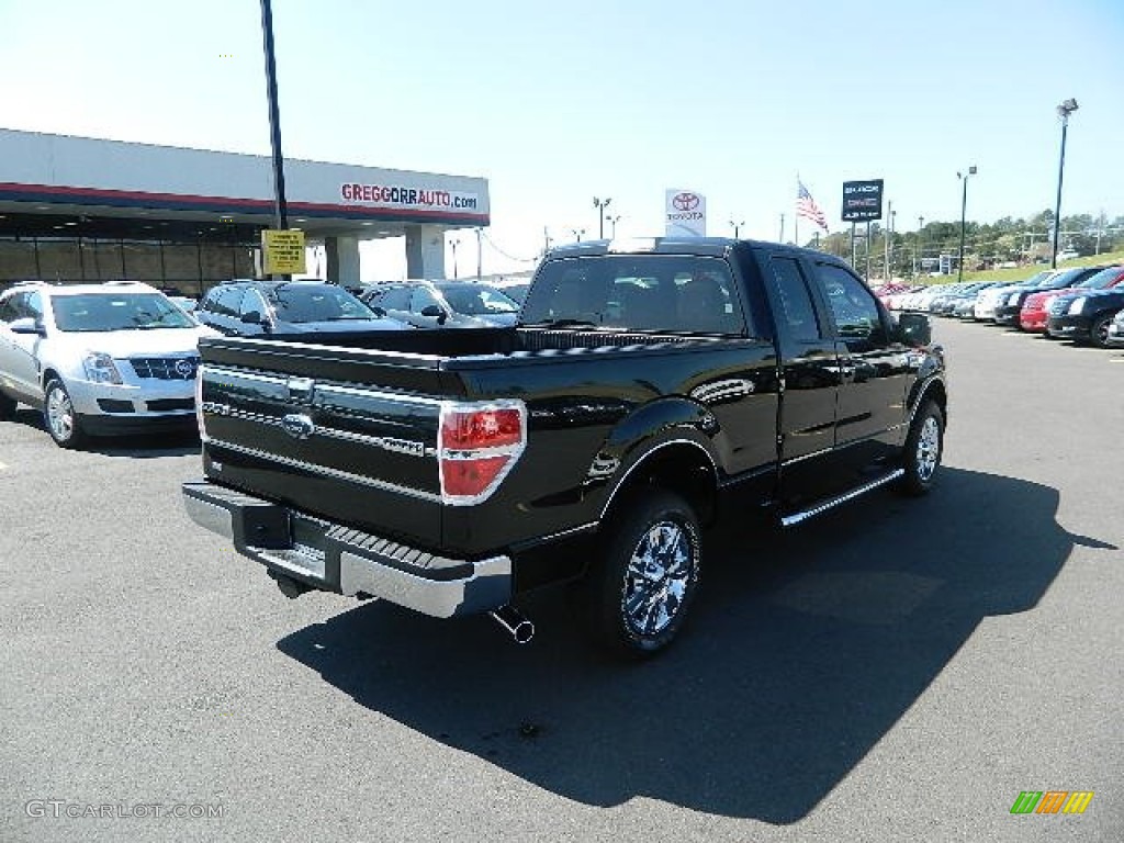 2010 F150 XLT SuperCab - Tuxedo Black / Medium Stone photo #3