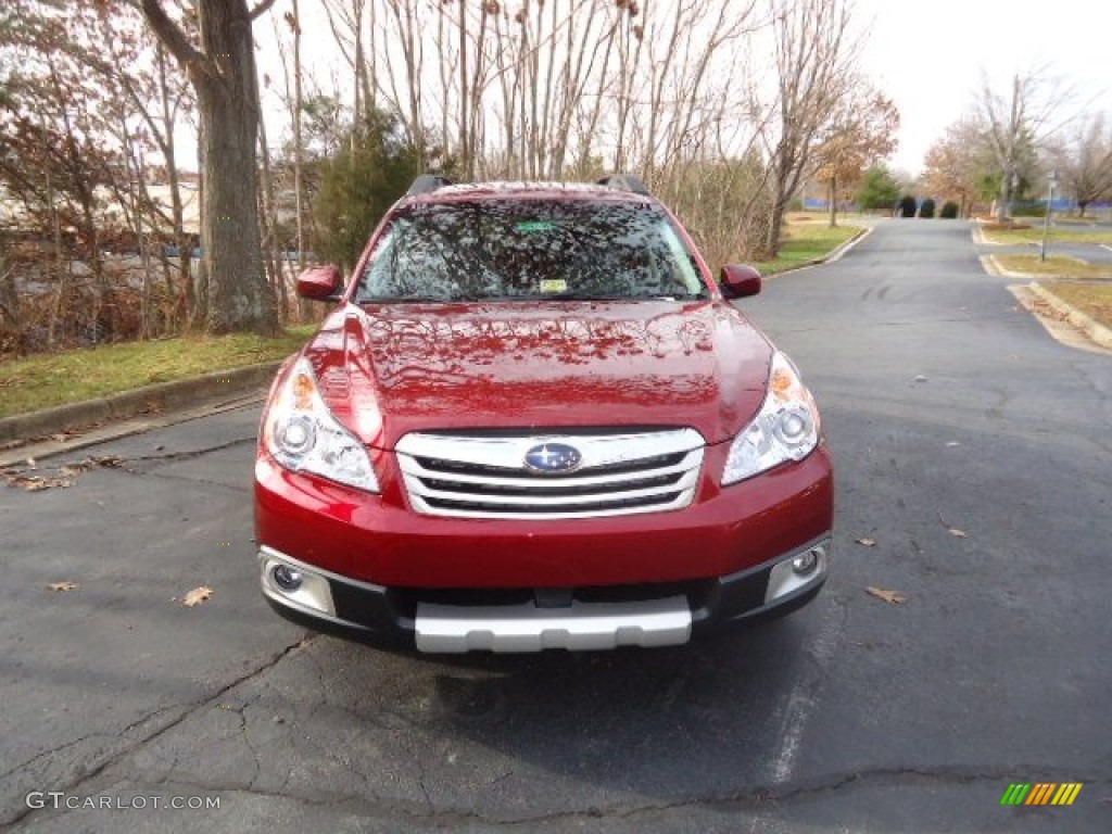 2012 Outback 2.5i Limited - Ruby Red Pearl / Off Black photo #2