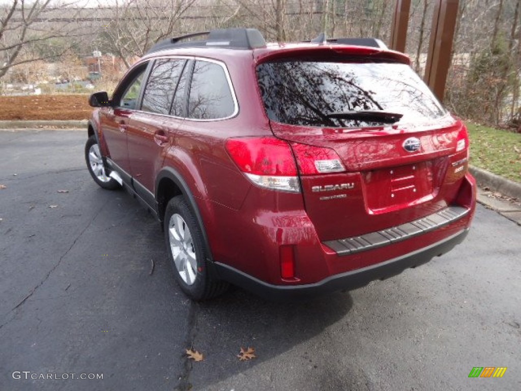 2012 Outback 2.5i Limited - Ruby Red Pearl / Off Black photo #5