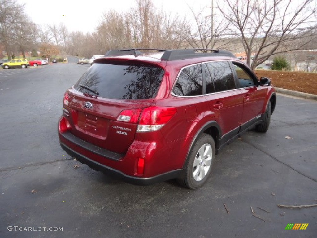 2012 Outback 2.5i Limited - Ruby Red Pearl / Off Black photo #7