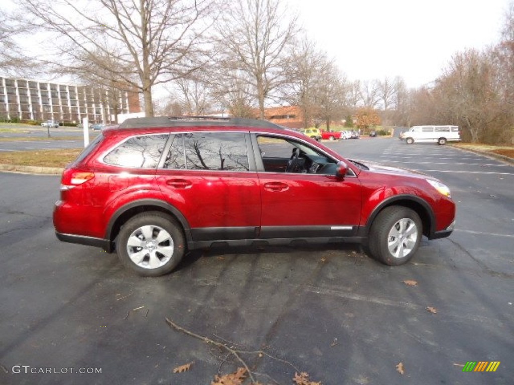 2012 Outback 2.5i Limited - Ruby Red Pearl / Off Black photo #8