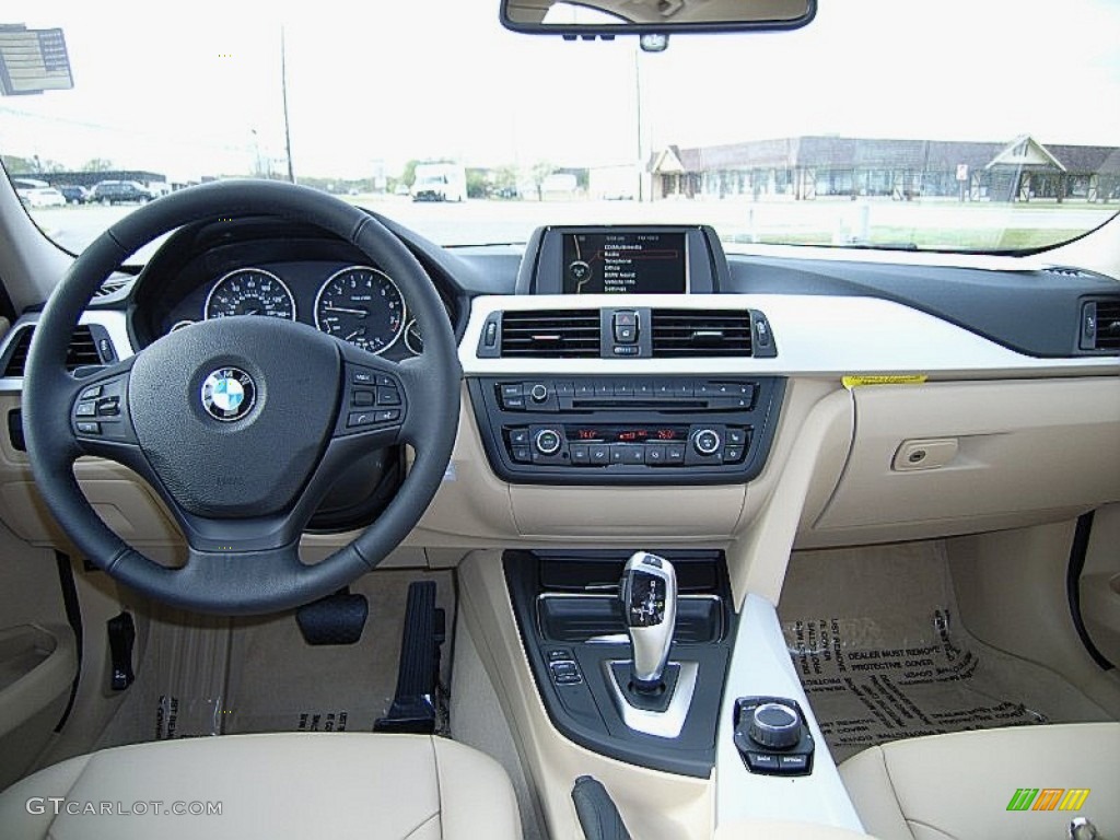 2012 BMW 3 Series 328i Sedan Venetian Beige Dashboard Photo #62230453