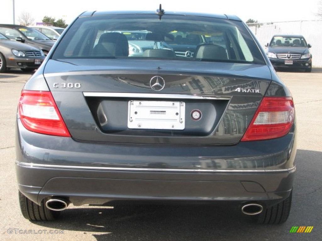 2009 C 300 4Matic - Steel Grey Metallic / Black photo #4