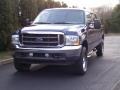 2004 True Blue Metallic Ford F250 Super Duty Lariat Crew Cab 4x4  photo #3