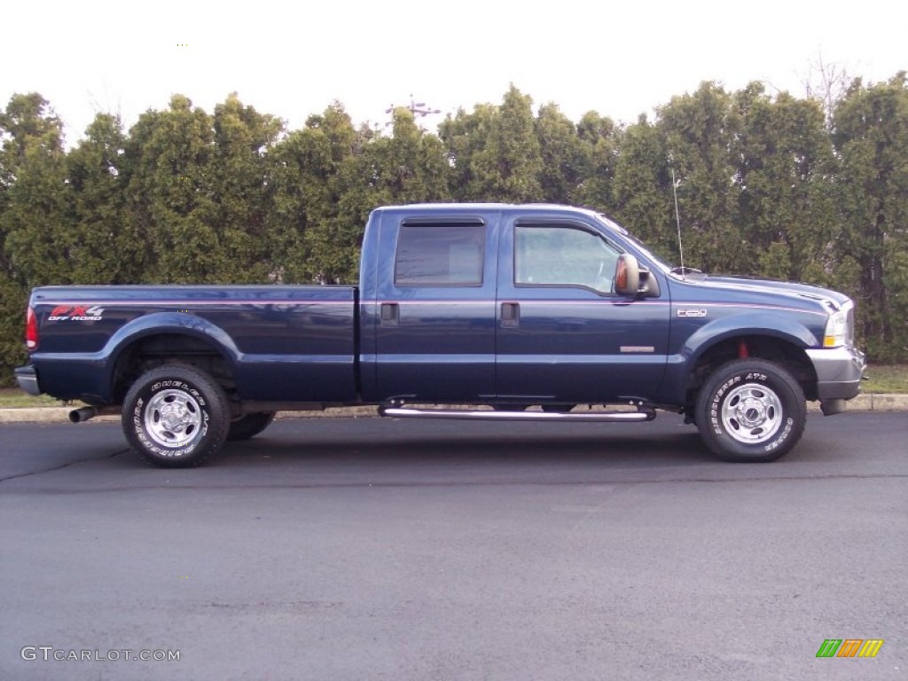 2004 F250 Super Duty Lariat Crew Cab 4x4 - True Blue Metallic / Medium Flint photo #18