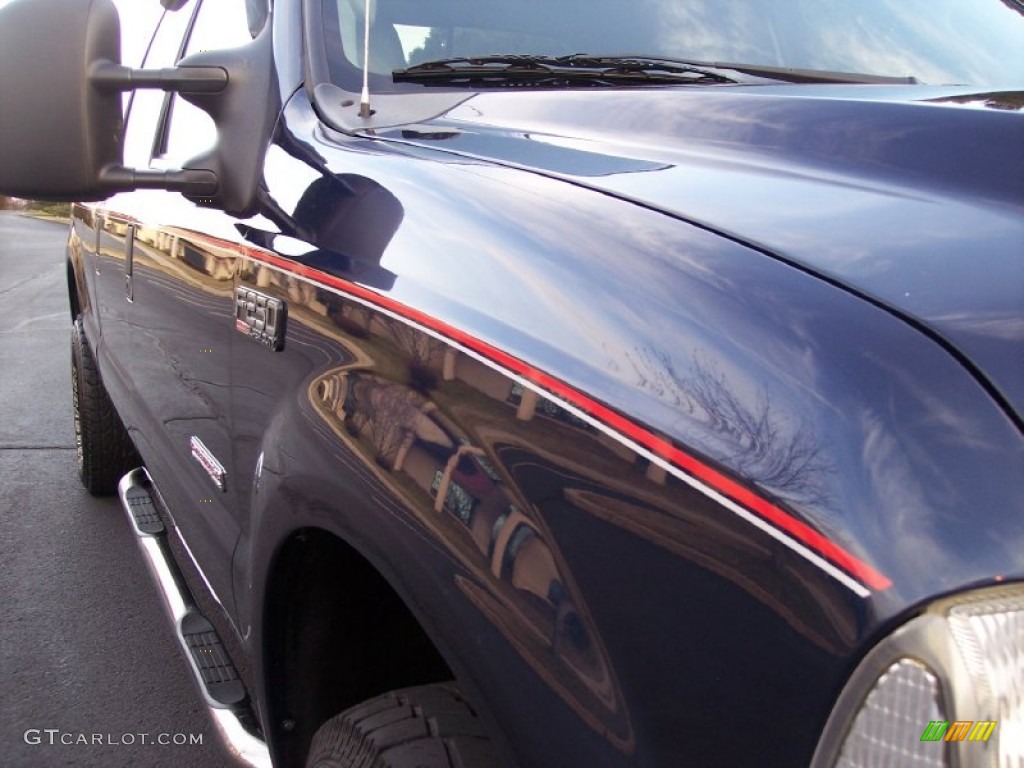 2004 F250 Super Duty Lariat Crew Cab 4x4 - True Blue Metallic / Medium Flint photo #23