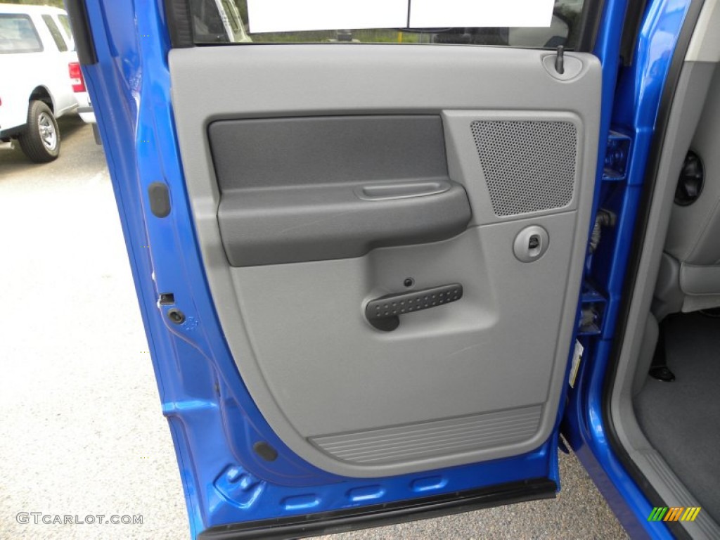 2008 Ram 1500 SLT Quad Cab - Electric Blue Pearl / Medium Slate Gray photo #7