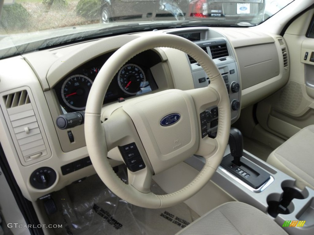 2010 Ford Escape XLT Camel Steering Wheel Photo #62234745