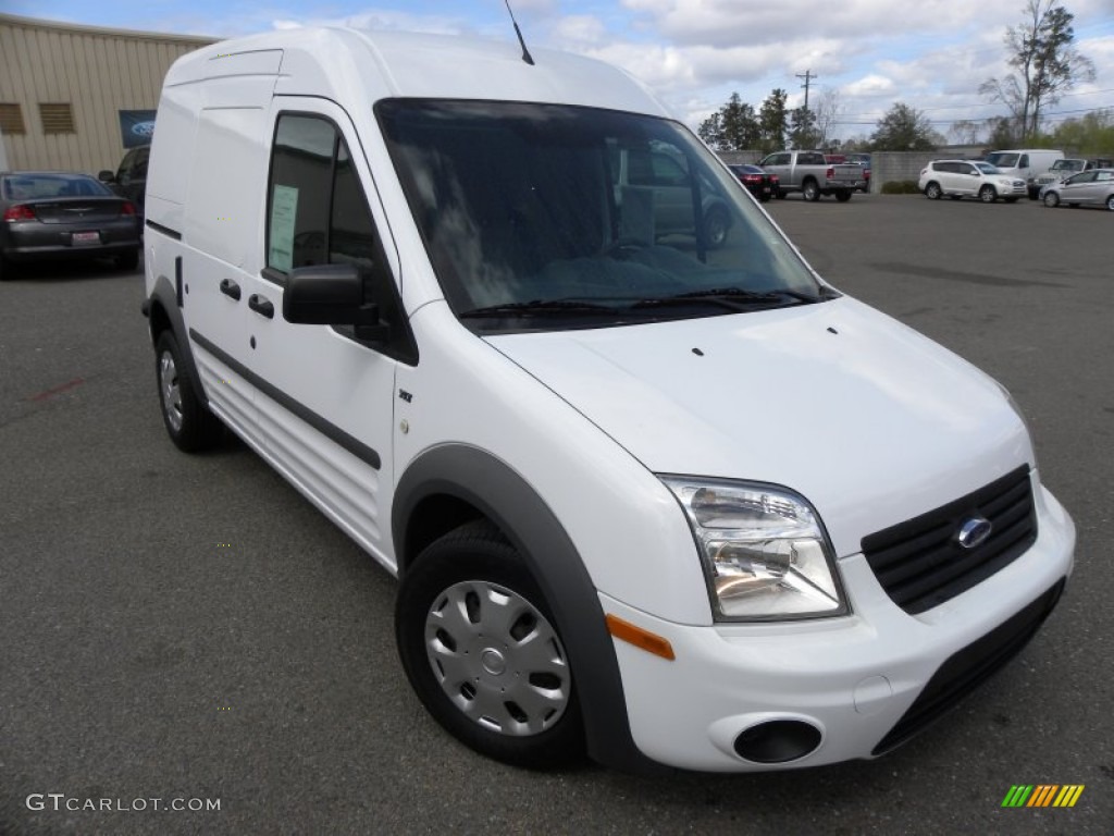 Frozen White 2010 Ford Transit Connect XLT Cargo Van Exterior Photo #62234872