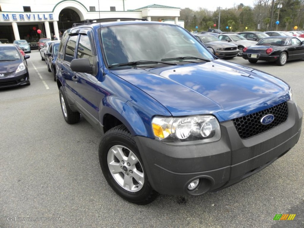 2007 Escape XLT V6 - Vista Blue Metallic / Medium/Dark Flint photo #1