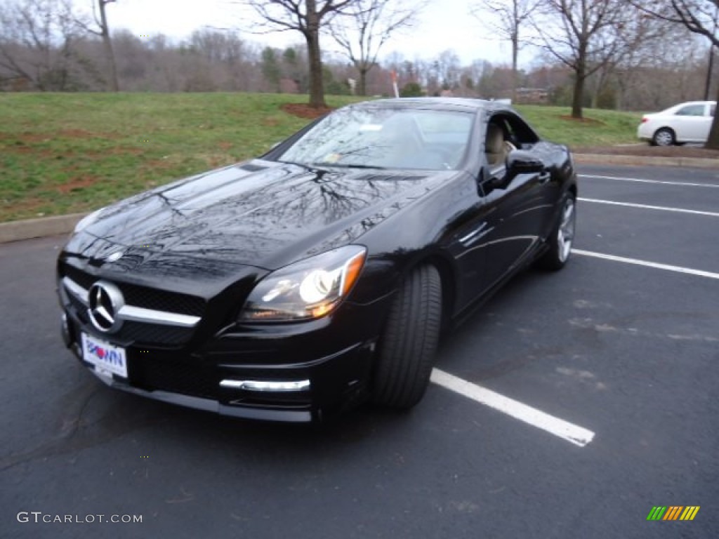 2012 SLK 250 Roadster - Black / Sahara Beige photo #3