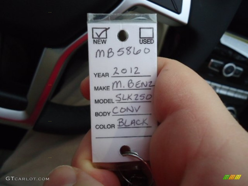 2012 SLK 250 Roadster - Black / Sahara Beige photo #40