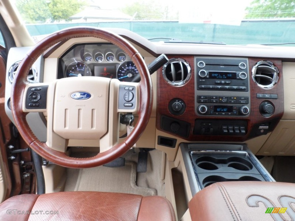 2011 Ford F250 Super Duty King Ranch Crew Cab 4x4 Chaparral Leather Dashboard Photo #62240221