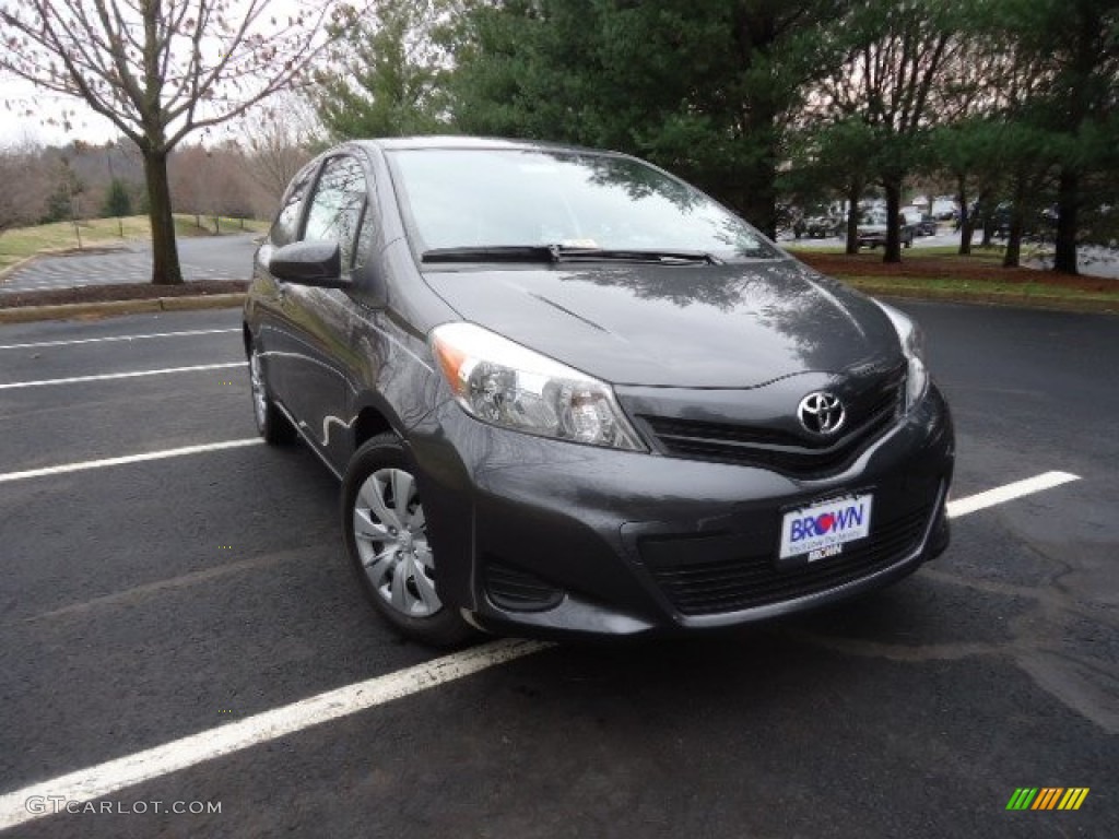 2012 Yaris LE 3 Door - Magnetic Gray Metallic / Ash Gray photo #1