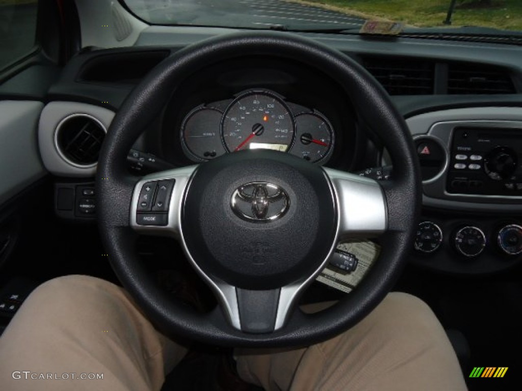 2012 Yaris LE 5 Door - Absolutely Red / Ash Gray photo #19