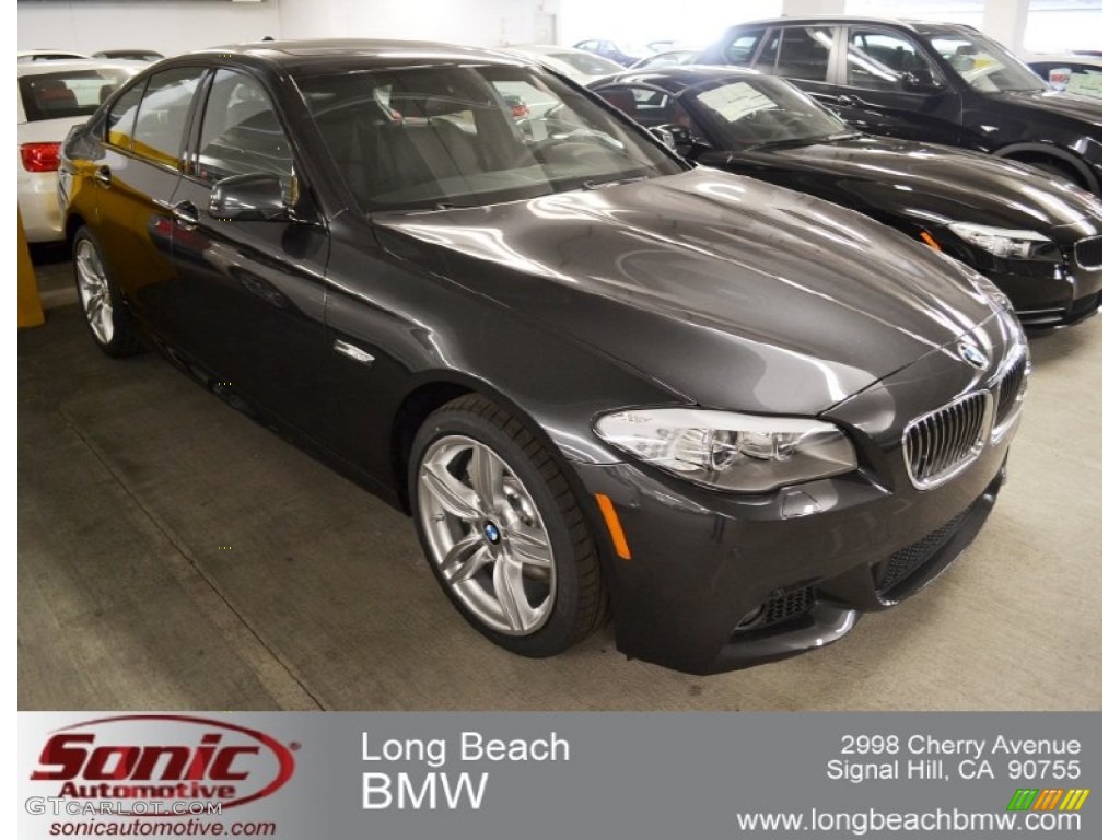 2012 5 Series 535i Sedan - Dark Graphite Metallic II / Black photo #1