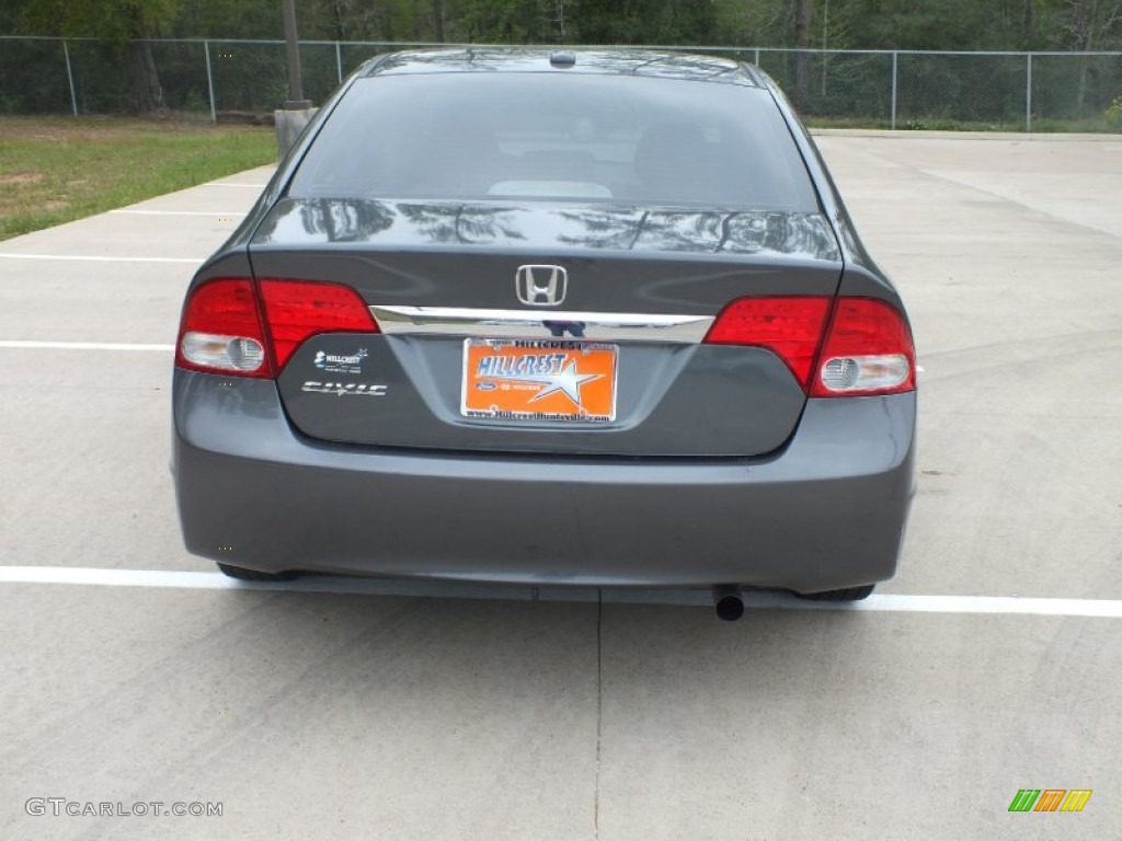 2009 Civic EX-L Sedan - Polished Metal Metallic / Gray photo #6