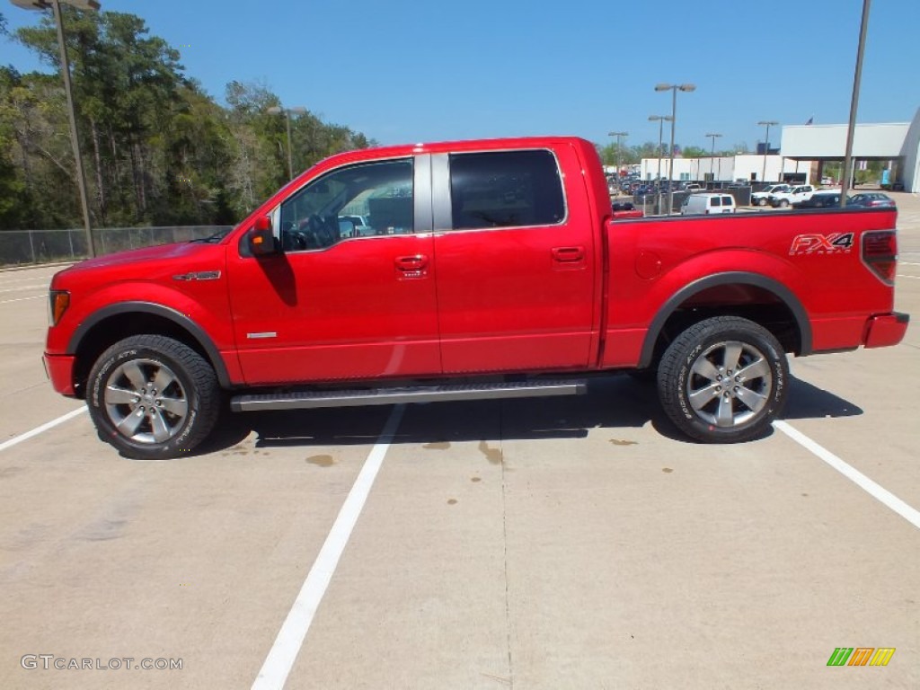 Red Candy Metallic 2012 Ford F150 FX4 SuperCrew 4x4 Exterior Photo #62247855