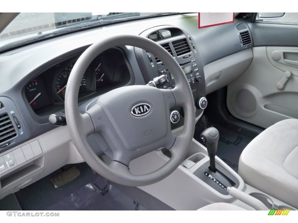 Gray Interior 2009 Kia Spectra EX Sedan Photo #62249240