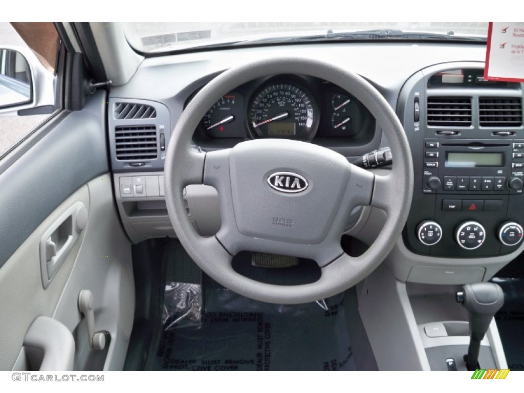 2009 Kia Spectra EX Sedan Gray Dashboard Photo #62249353
