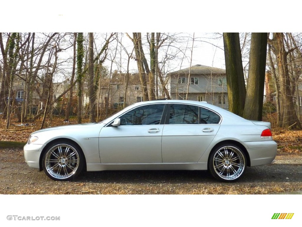 2003 7 Series 745i Sedan - Titanium Silver Metallic / Black/Black photo #4