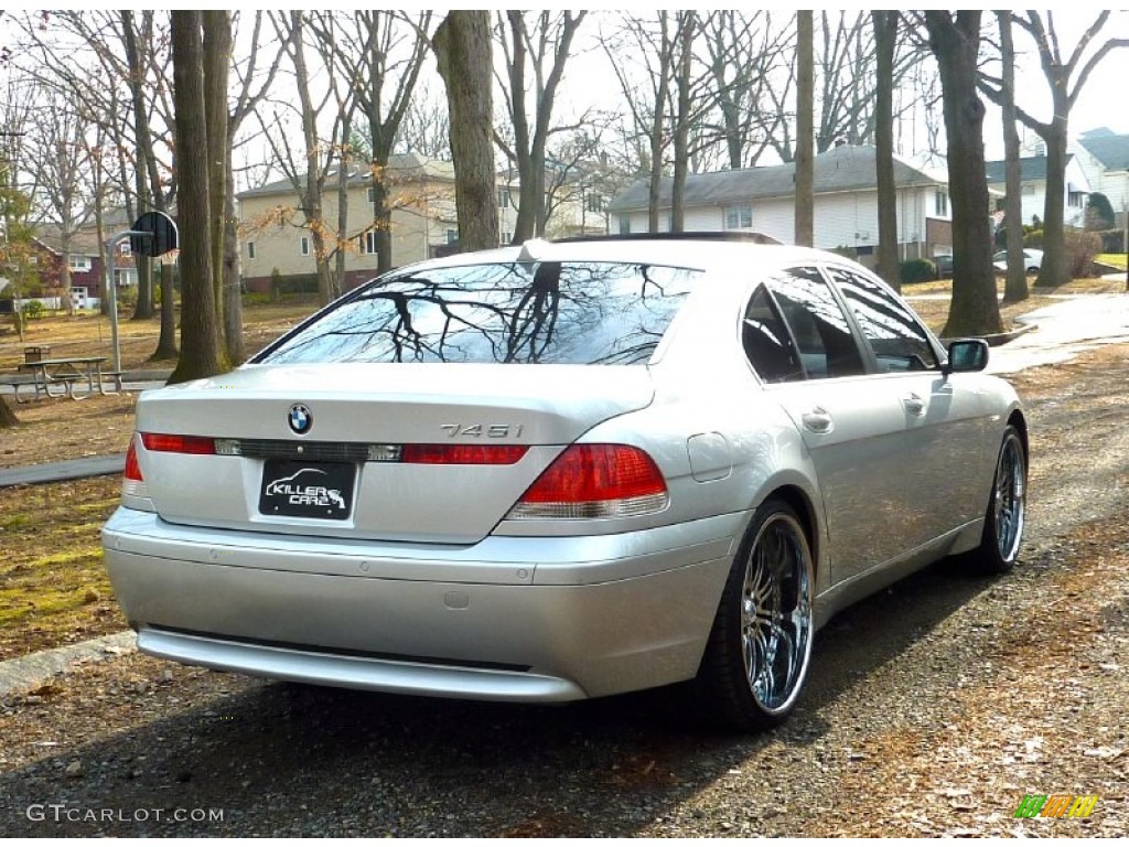 2003 7 Series 745i Sedan - Titanium Silver Metallic / Black/Black photo #7