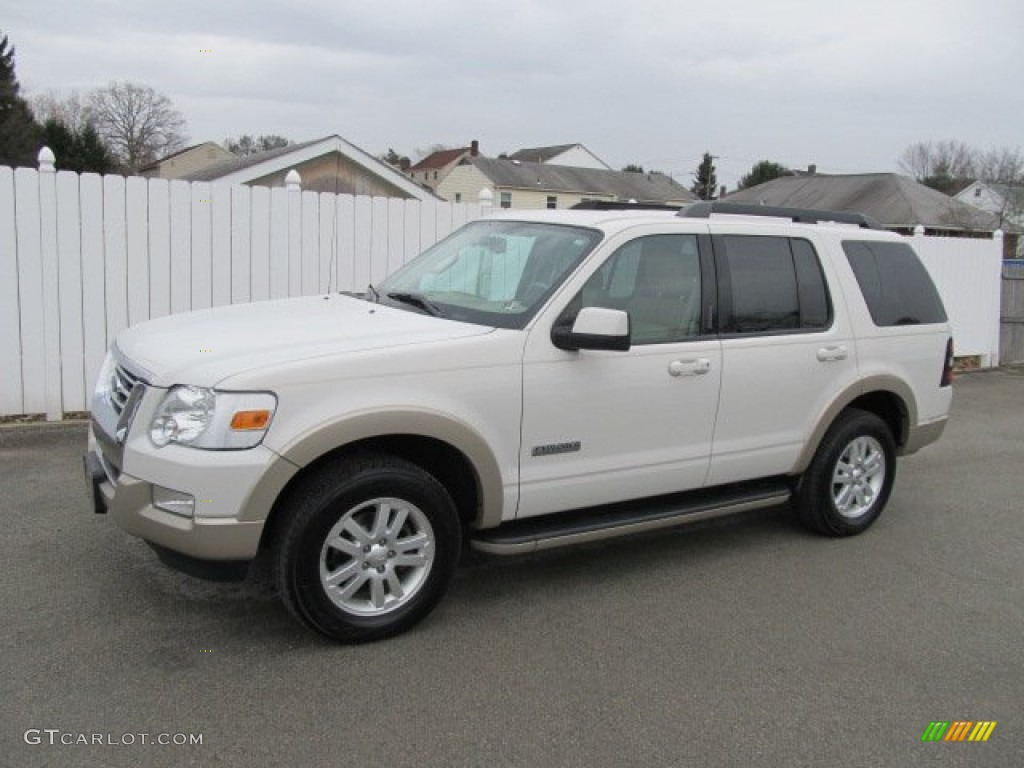 2008 Explorer Eddie Bauer 4x4 - White Suede / Camel photo #1
