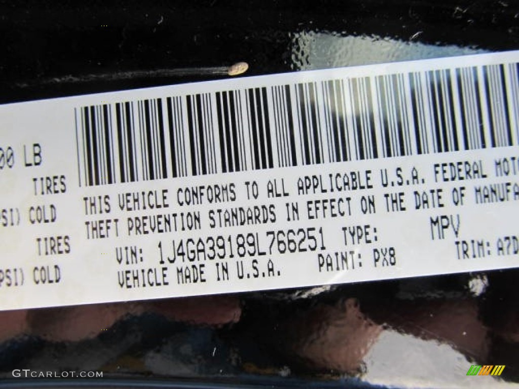 2009 Jeep Wrangler Unlimited X 4x4 Color Code Photos