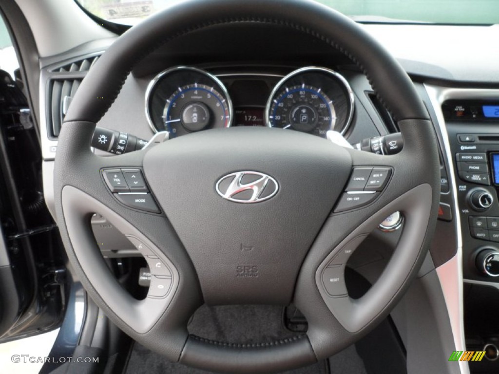 2012 Hyundai Sonata SE 2.0T Gray Steering Wheel Photo #62252821